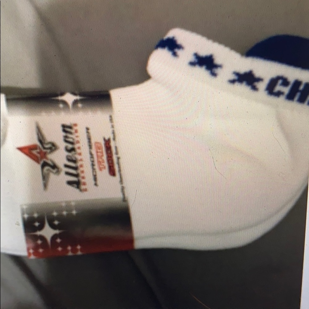 Cheer tab ankle socks - royal blue - shoe size Sm